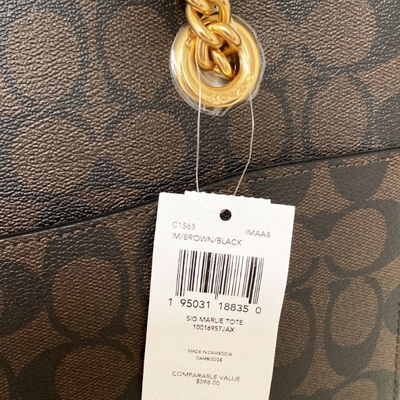 New💃Coach Marlie Tote In Signature Canvas purse - Picture 11 of 11